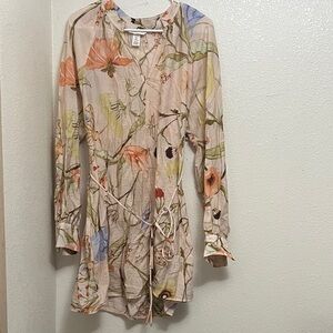 H&M Multicolor Floral Long Sleeve Dress